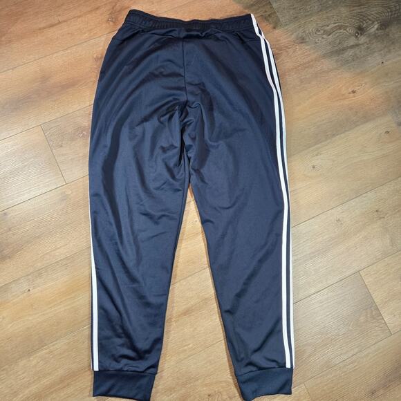 Adidas 3 Stripes Track Pants Men L Blue White Tapered Athletic Joggers Sportwear - Picture 13 of 13